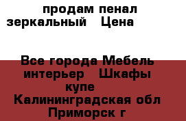 продам пенал зеркальный › Цена ­ 1 500 - Все города Мебель, интерьер » Шкафы, купе   . Калининградская обл.,Приморск г.